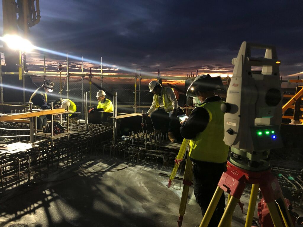 Crown Sydney final concrete pour assisted by CMS surveyors